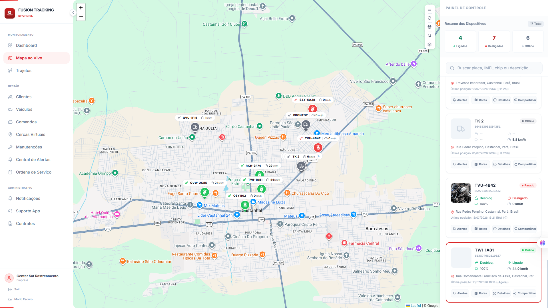 Mapa Fusion Tracking